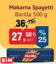 BARİLLA MAKARNA SPAGETTİ 500 G